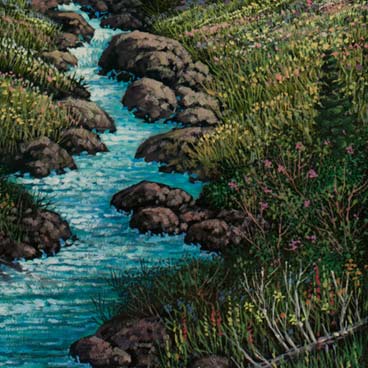 Creekside Blooms by Roger Arndt